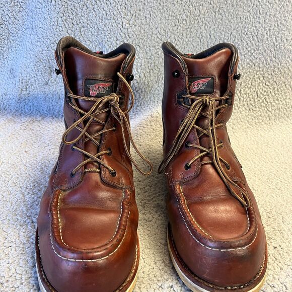 Red Wing Boots Men 12 Waterproof Shoes 6 Inch Safety Toe Boot Leather NO INSOLES - Picture 3 of 9